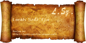 Lenkh Szófia névjegykártya
